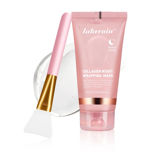コラーゲンジェリークリーム 加水分解コラーゲン オーバーナイトフェイシャルマスク ラッピングピールオフマスク 保湿 引き締め 保湿スキンケア